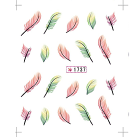 Nail Art Water Transfer Stickers Decals, Feather Pattern