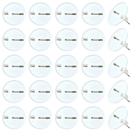 80 шт. пластиковые основы для броши, пустые настройки кабошона для булавки-лацкана, плоско-круглые