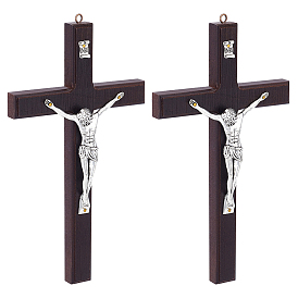 Пасхальные деревянные кресты, фигурки из сплава, украшения, украшение церковного дома и сада