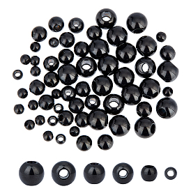 60Pcs 3 Style Ion Plating(IP) 202 Stainless Steel Beads, Round