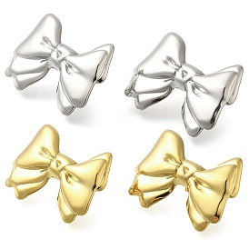 304 Stainless Steel Bowknot Stud Earrings