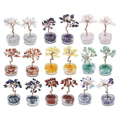 Украшения для демонстрации натурального драгоценного камня пахира голая, со стеклянной основой и медной проволокой, фен-шуй энергетический камень подарок для домашнего офиса украшение рабочего стола