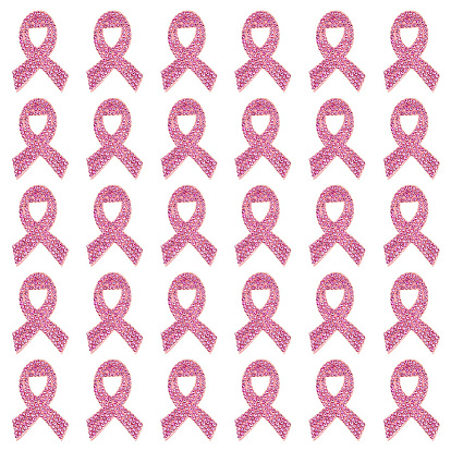 30 аппликации со стразами из ленты для информирования о раке молочной железы, аксессуары для костюма