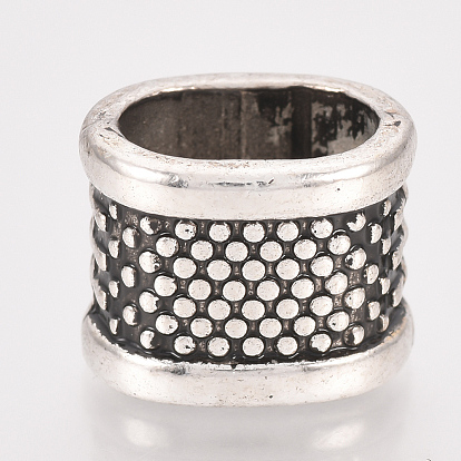 Тибетский стиль слайдер сплава прелести, овальные, без кадмия и без свинца