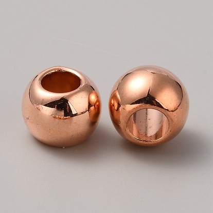 Ccb пластиковые европейские бусины, бусины с большим отверстием, круглые