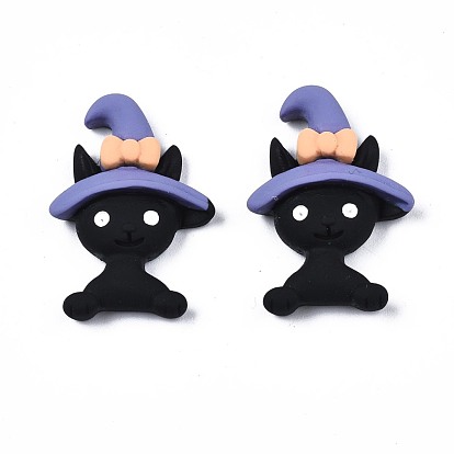 Cabuchones de resina opacos, gato magico