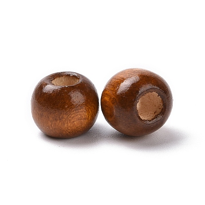 Natural Wood European Beads, Large Hole Bead, Barrel, Lead Free, Chocolate