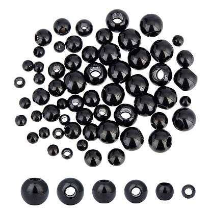 60Pcs 3 Style Ion Plating(IP) 202 Stainless Steel Beads, Round