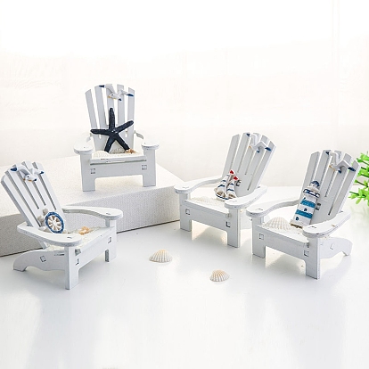 Mediterranean Style Natural Wood Display Decorations, Beach Chair