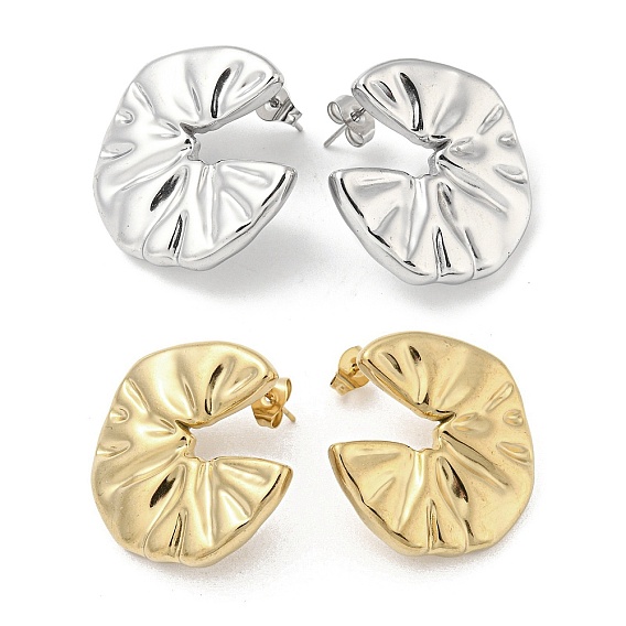 304 из нержавеющей стали серьги, Текстурированный лист лотоса