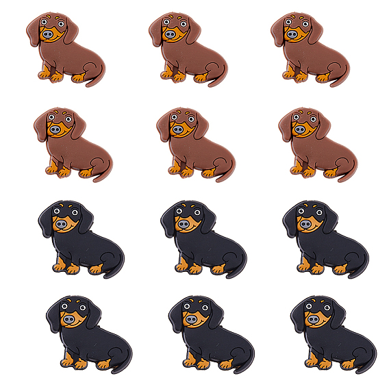 12 шт 2 цвета экологически чистые силиконовые бусины для корма для собак, изготовление ожерелий diy