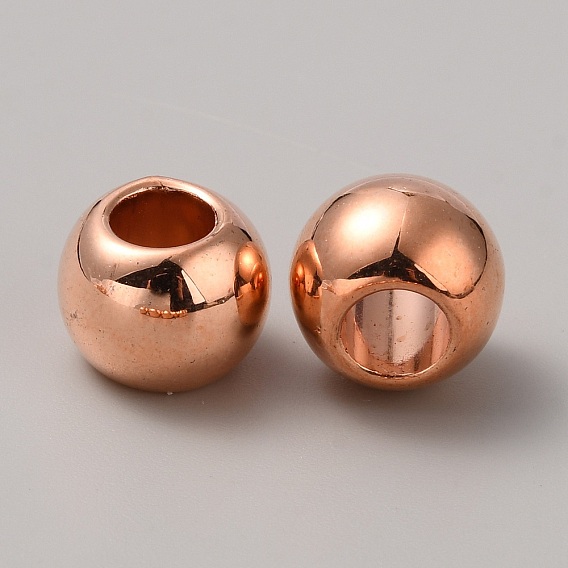 Ccb пластиковые европейские бусины, бусины с большим отверстием, круглые