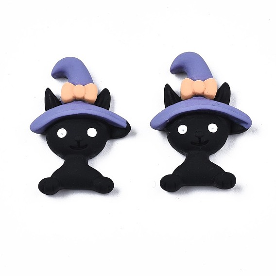 Opaque Resin Cabochons, Magic Cat