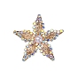 Брошь из сплава со стразами для рюкзака, с пластиковыми жемчужные бусины, звезда