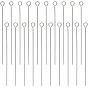 30Pcs 925 Sterling Silver Eye Pins, 1Pc Suede Fabric Square Silver Polishing Cloth