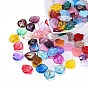 Czech Glass Beads, Electroplated/Dyed/Transparent/Gold Inlay Color/Imitation Opalite, Leaf