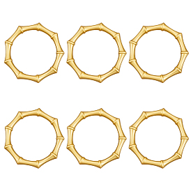 6шт. кольца для салфеток из сплава, держатель для салфеток, для настройки места, бамбук совместное