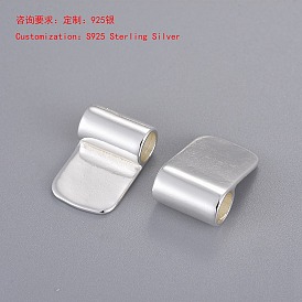 S925 Sterling Silver Glue-on Flat Pad Bails