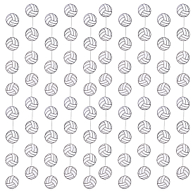 Banderines colgantes de voleibol de papel, para decoración de fiesta