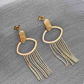 304 серьги из нержавеющей стали из нержавеющей стали, глаз, ионное покрытие (ip)