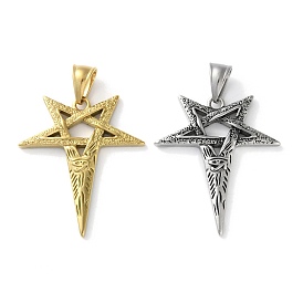 304 подвески из нержавеющей стали, перевернутая звезда с глазом Гора