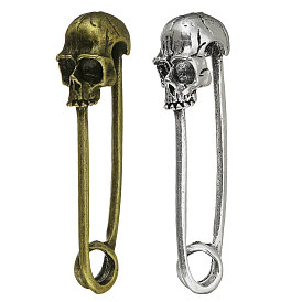 Alloy Pendant Skull Brooch With Ancient Silver Ancient Bronze Alloy Jewelry Accessories