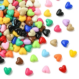 Непрозрачные акриловые бусины, сердце