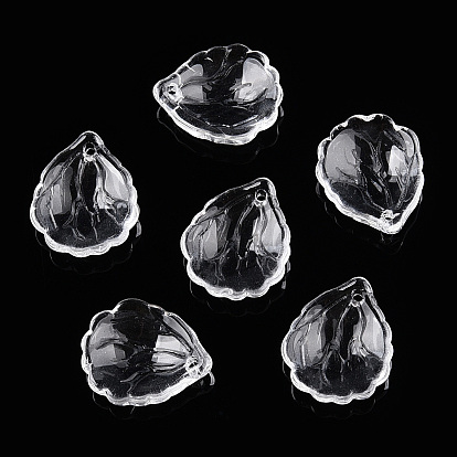 Прозрачные стеклянные бусины-лепестки, Цветок граната