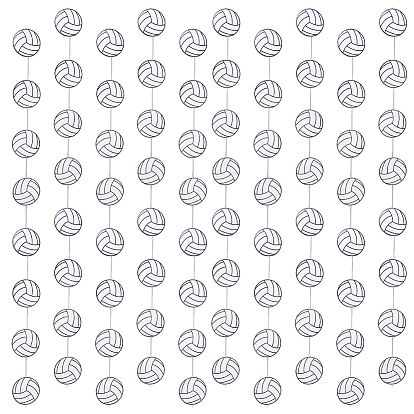 Banderines colgantes de voleibol de papel, para decoración de fiesta