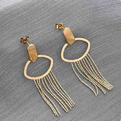 304 серьги из нержавеющей стали из нержавеющей стали, глаз, ионное покрытие (ip)