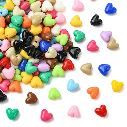 Непрозрачные акриловые бусины, сердце