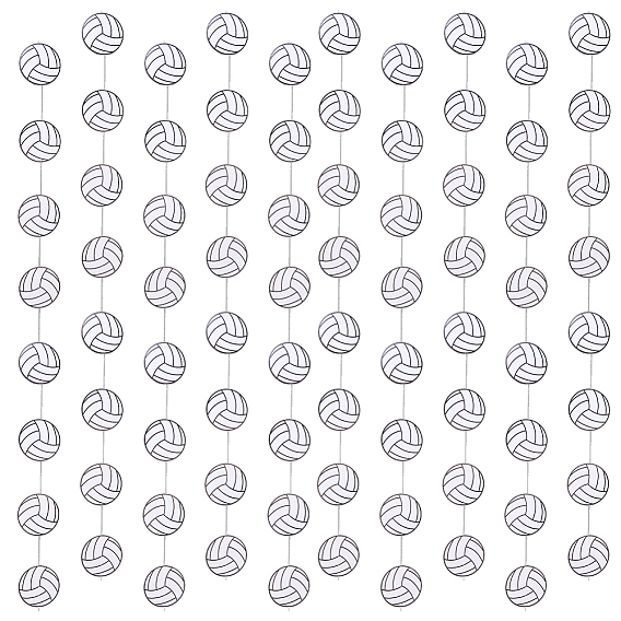 Paper Volleyball Hanging Banners, for Party Decor