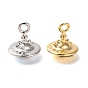 Rack Plating Brass Planet Charms, Saturn