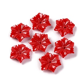 Synthetic Coral Beads, Dyed, Flower