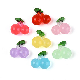 Прозрачные смоляные подвески, черри прелести