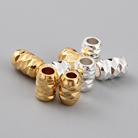 Brass Beads, Long-Lasting Plated, Barrel