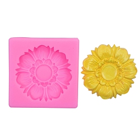 DIY Flower Pattern Food Grade Silicone Fondant Molds, for DIY Cake Decoration, UV & Epoxy Resin Jewelry Making