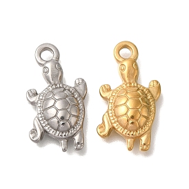 Ion Plating(IP) 304 Stainless Steel Pendants, Tortoises Charm