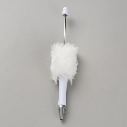 Пластиковая шариковая ручка, плюшевые шариковые ручки для бисероплетения, для индивидуальной ручки с ювелирными бусинами