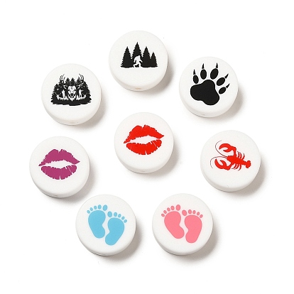 Пищевые экологически чистые силиконовые фокусные шарики, белый плоский круглый