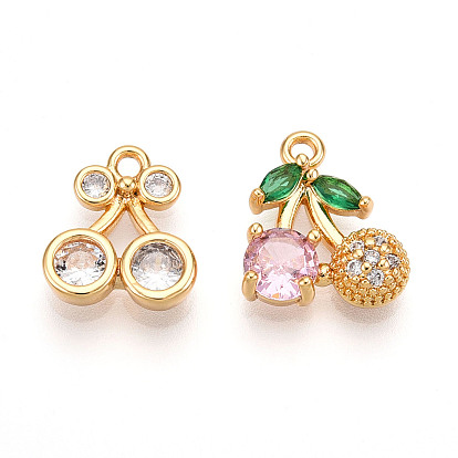 Латунные микро проложить кубического циркония прелести, вишня, долговечный, без никеля 