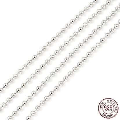 925 Sterling Silver Ball Chains, Unwelded