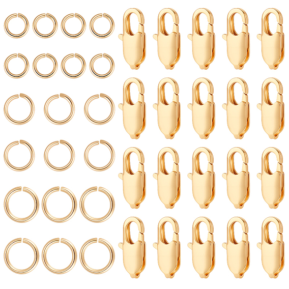 Карабин-лобстеры, латунные, с открытыми пружинными кольцами из нержавеющей стали 304