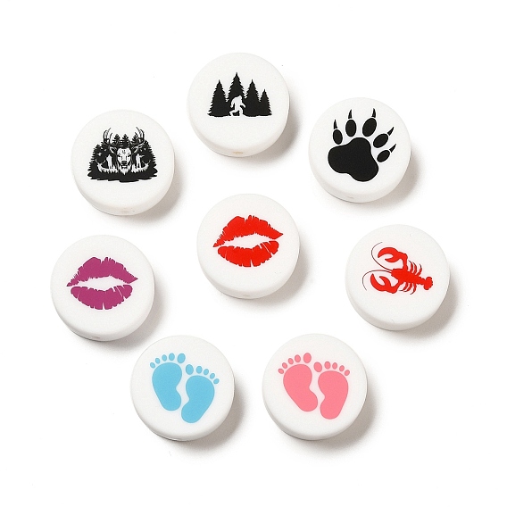 Пищевые экологически чистые силиконовые фокусные шарики, белый плоский круглый