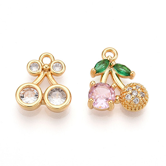 Латунные микро проложить кубического циркония прелести, вишня, долговечный, без никеля 