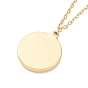Ion Plating(IP) 304 Stainless Steel Sun Coin Pendant Necklace for Women