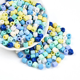 Стеклянный бисер непрозрачных цветов, баррель