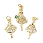 Латунные микро проложить кубического циркония подвески, без кадмия и без свинца, девушка, с целью перехода в кольце, реальный 18 k позолоченный