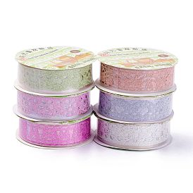 Brote de seda pegatinas, cinta de encaje ahuecada brillante, para cinta adhesiva diy pegatina scrapbooking herramientas