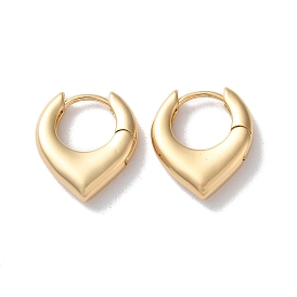 Teardrop Brass Hoop Earrings for Women